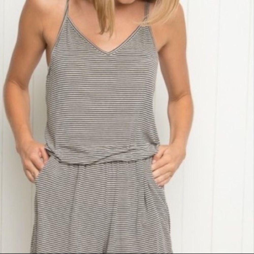 brandy melville striped romper